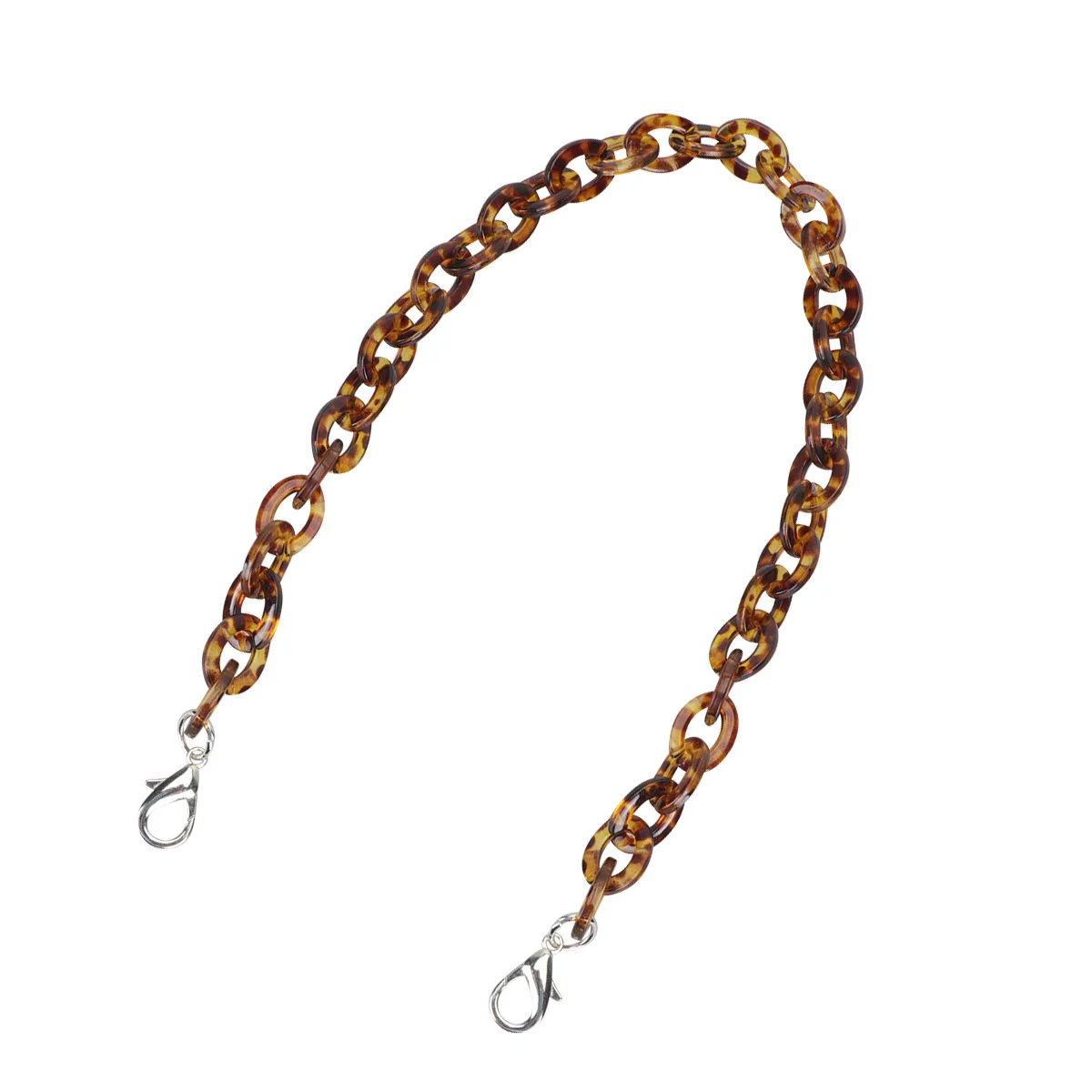 

60cm Acrylic Decorative Bag Chain Polished Alloy Buckle Replacement Tote Strap DIY Handbag Purse Small Tote Accessory