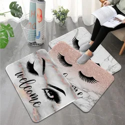 Eyelash Decorative Anti-slip Absorb Water Bath Carpet 40x60cm Bathroom Kitchen Bedroon Floor Mats Indoor Soft Entrance Doormat