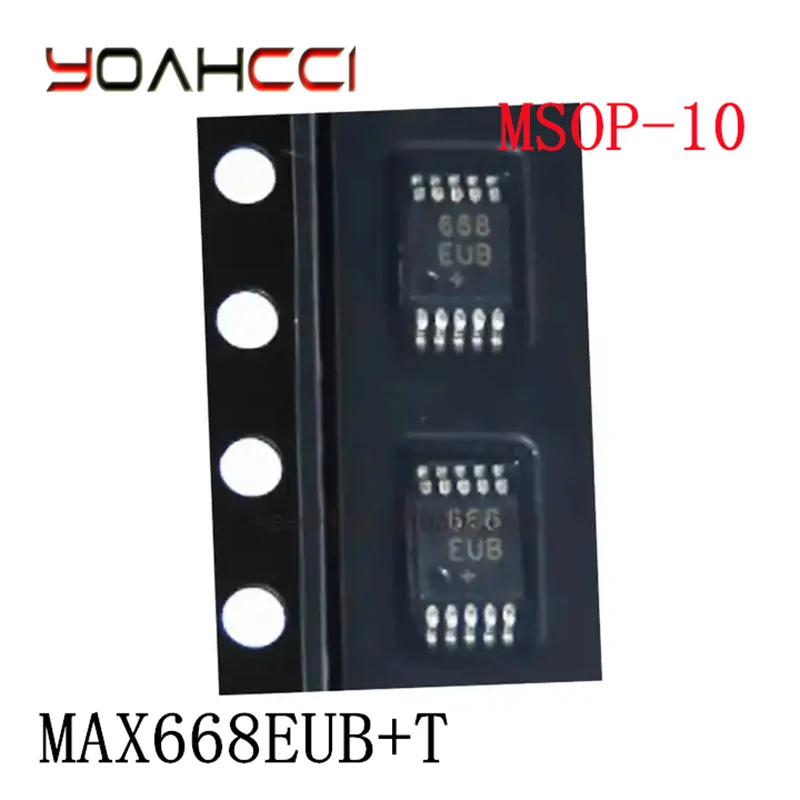 5PCS New original MAX668EUB+T MAX668EUB 668 MSOP10 Electronic Component