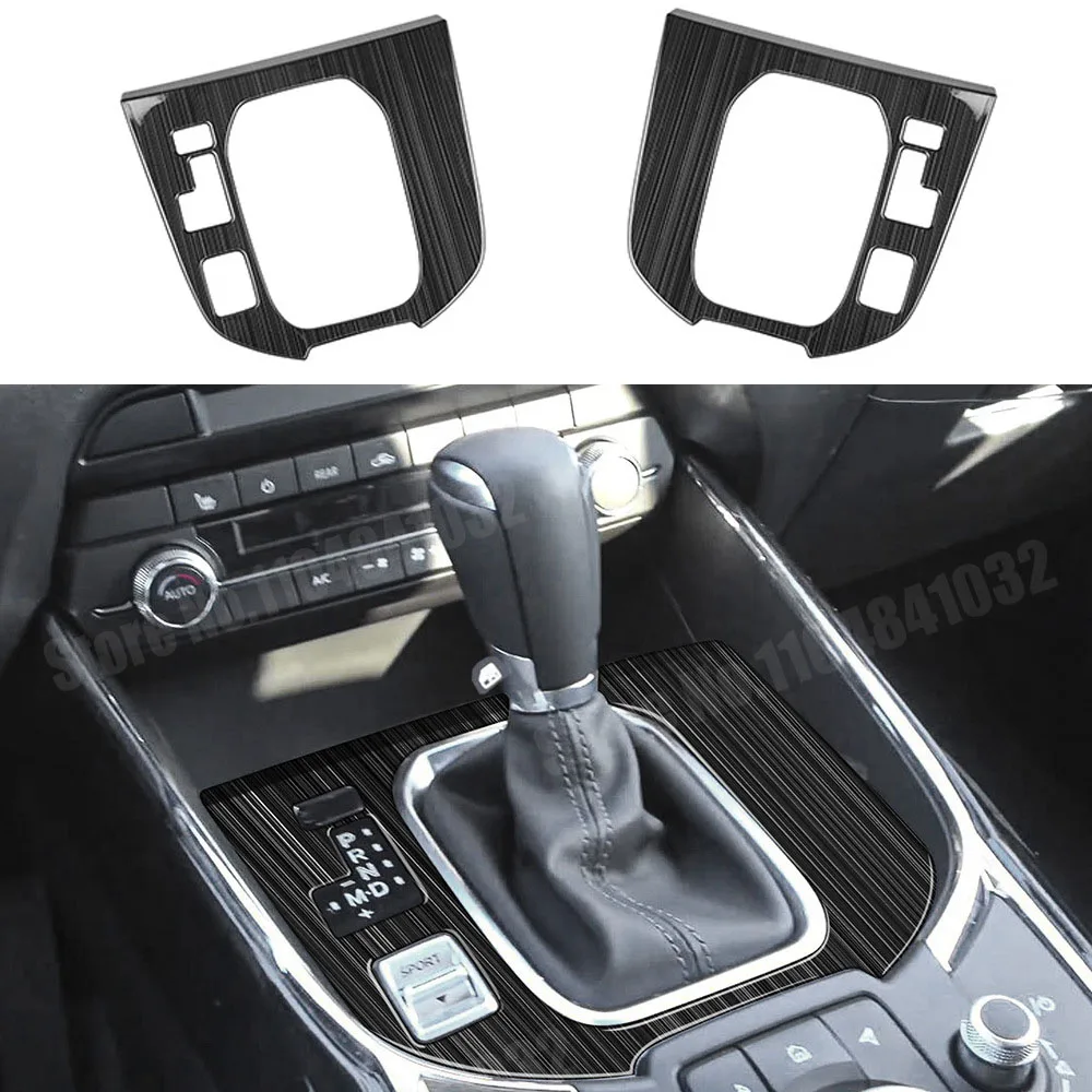 

1 шт., черная титановая крышка панели шестерни, подходит для MAZDA CX-9 CX9 2022 2023 2024, аксессуары