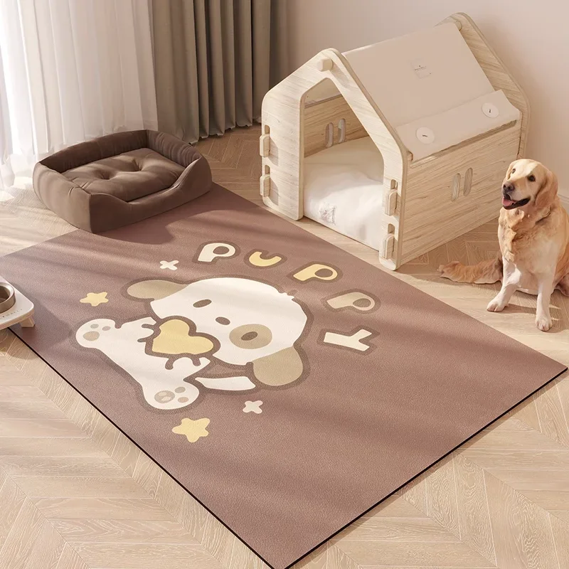 

VIKAMA Милый мультяшный щенк диатомовой грязевой напольный коврик - водостойкий и ковер для мочи, коврик для еды для домашних животных, противоскользящий коврик для сна для собак, домашний декор