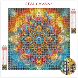 MomoArt Lukisan Bunga Mandala Bordir Berlian Persegi Penuh Kit Jahitan Silang Abstrak Dekorasi Mosaik untuk Rumah 8 mandala berlian penjualan terbaik - №