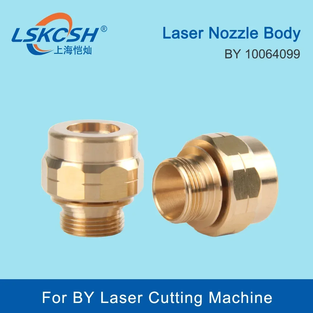 LSKCSH 10Pcs/lot Laser Nozzle Body BY 10064099 nozzle holder For BY Fiber Laser Cutting Head Replacement Nozzle Adaptor