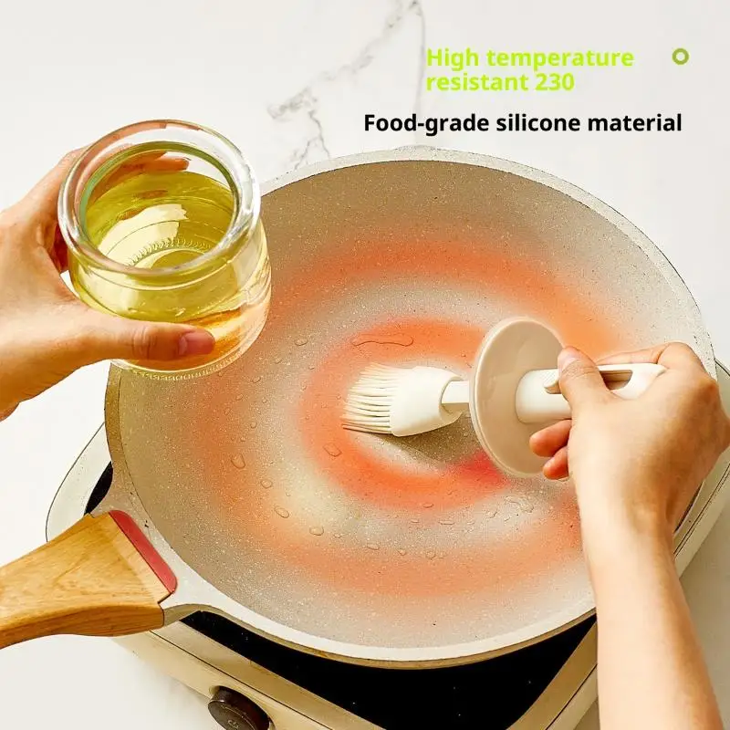 

Professional Telescopic Oil Brush Bottle Glass Oil Bottle Kitchen Baking Oil Brush Outdoor Barbecue Oil Brush Heat-Resistant