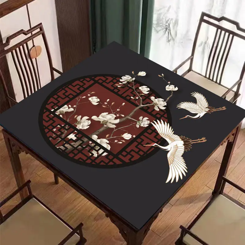 正方形テーブルゲームマット-80x80cm-ポーカー麻雀滑り止めノイズリダクション吸水プレイマット