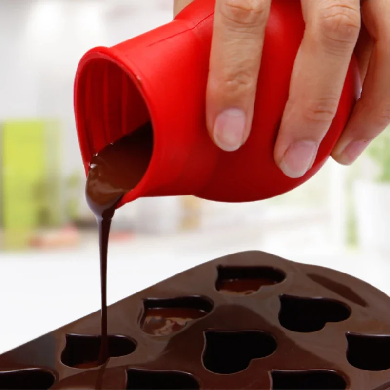 Practical Silicone Chocolate Melting Pot Mould Butter Sauce Milk Baking Pouring 2015 newest arrival