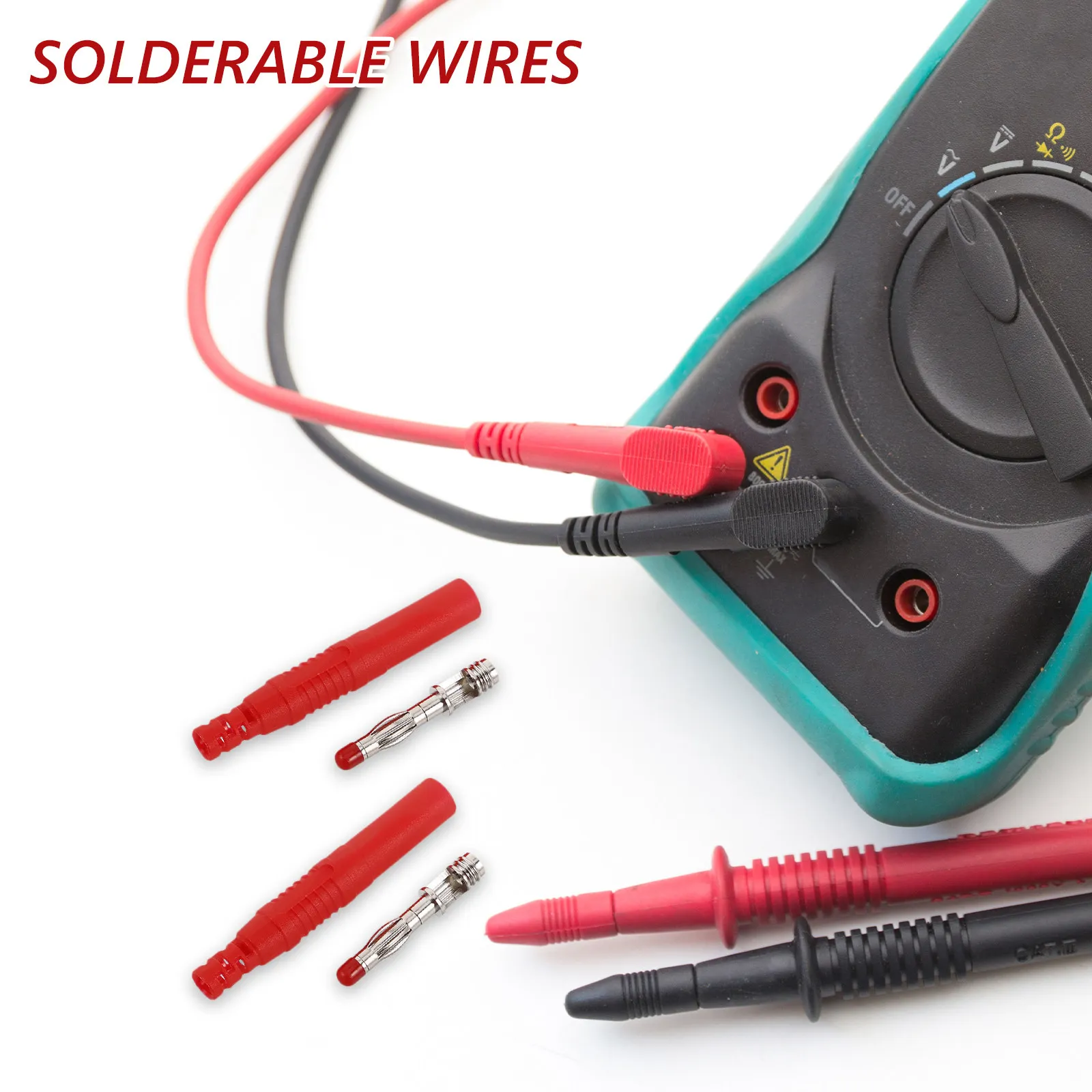 2Pcs Safety Banana Plug Copper Metal High Temperature Resistant Plastic Shell Speaker Wire Connector Solderable Wire Banana