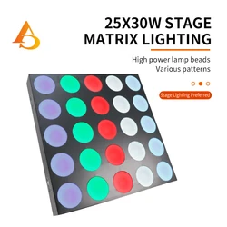 Dmx512 LEDステージエフェクト照明、rgbwマトリックス、25x30w、DJ、ディスコパーティー、ダンスフロア、バー、ウェディングデコレーションに最適