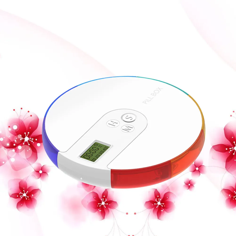 Smart Electronic Pill Box Timer Alarm Reminder Portable Digital Medicine Case Display Easy Carry for Daily Use