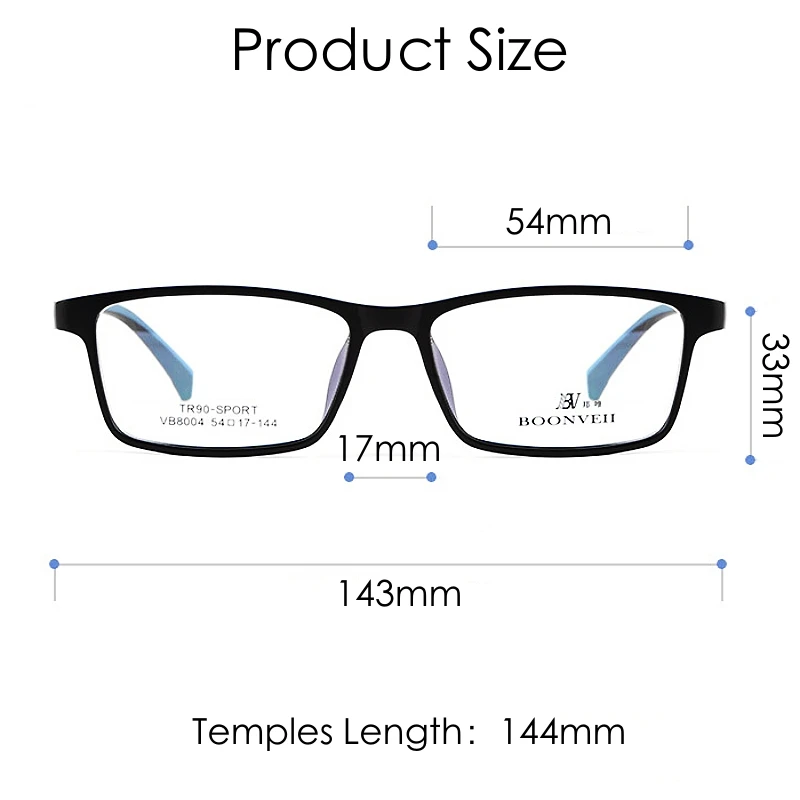 OLLYMURS New Ultra-light Fashion High-quality TR90 Eyeglasses Women Retro Square Optical Prescription Glasses Frame Men VB8004