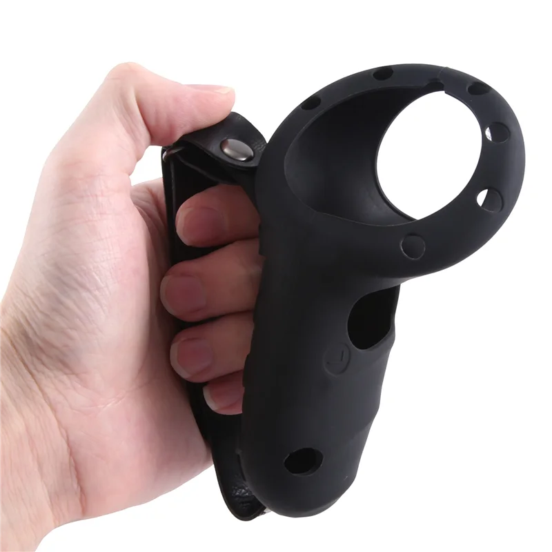 Mejores OFERTAS funda protectora de silicona controlador para Meta Quest 3 VR auriculares funda de controlador de batería extraíble negro fácil de instalar