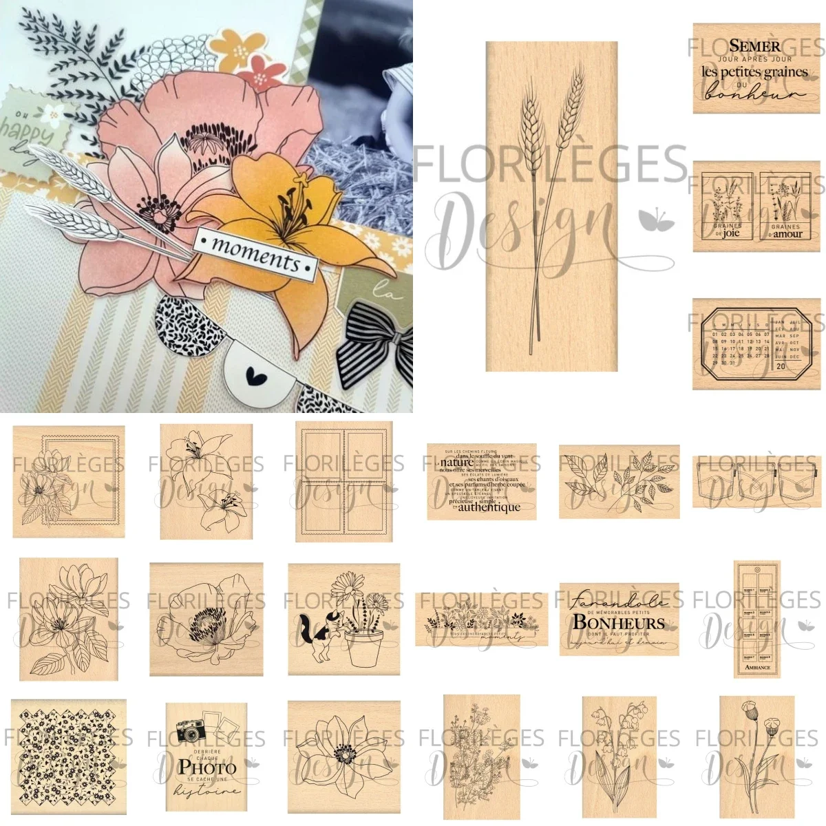 French Transparent Clear Silicone Blooming Calendar Stamp Craft Embossing Make Paper Greeting Card Making Template DIY Handmade