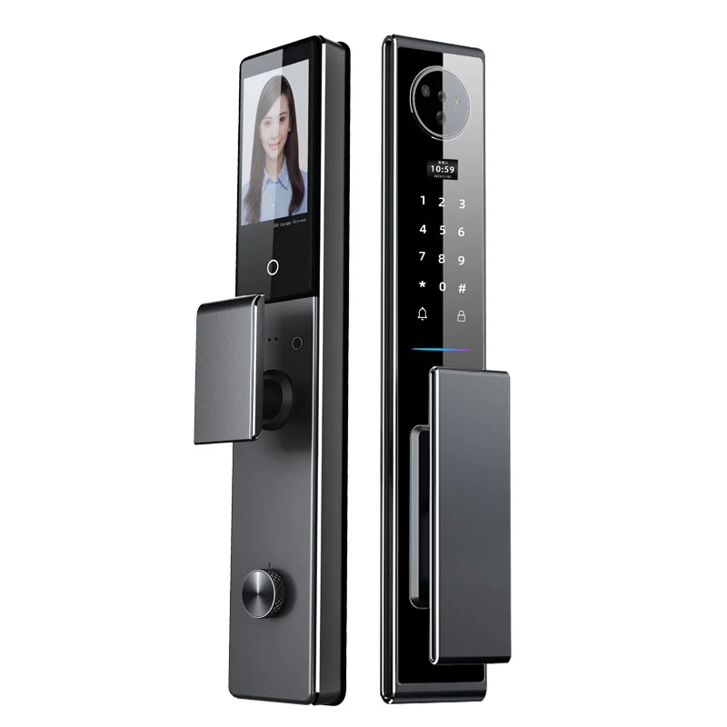 Smart Digital Door Lock with Fingerprint Palm/face Recognition WiFi Network Cloud Data Storage Option