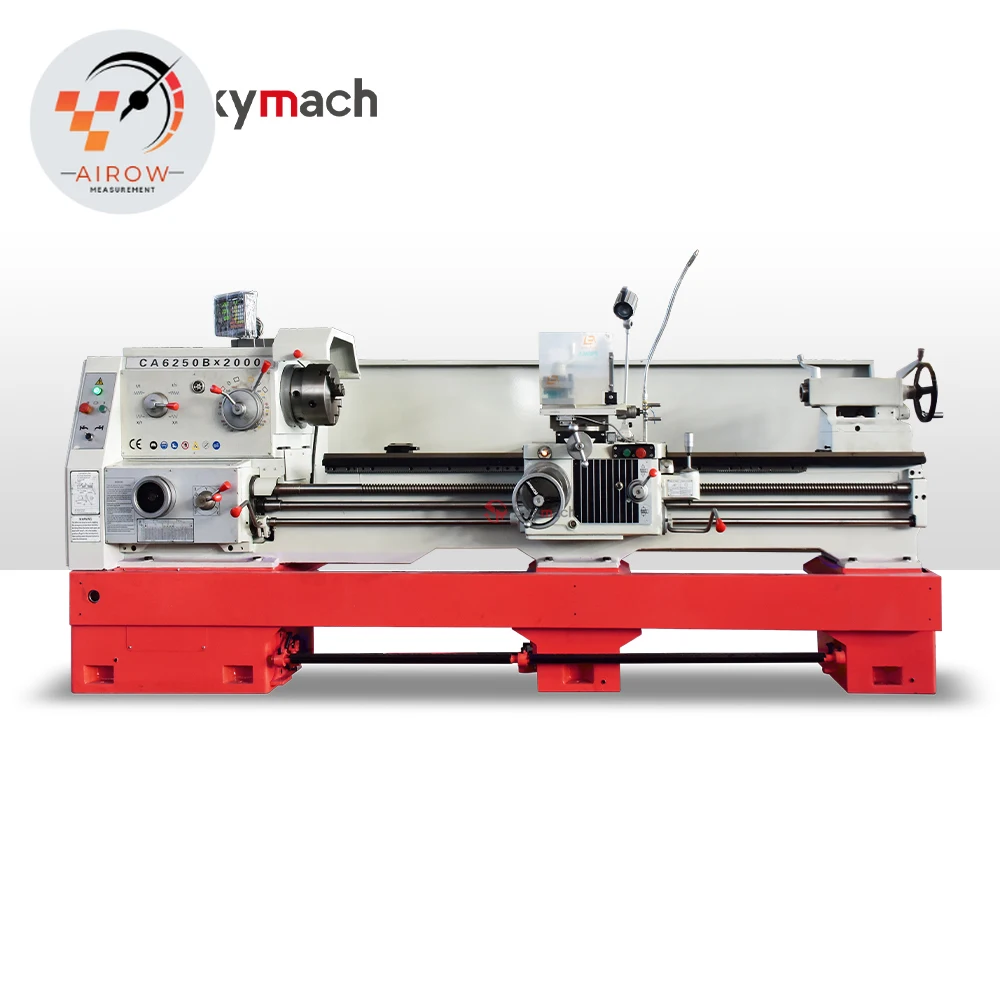 Airow Torno Manual CA6250B Conventional High Quality Gap Bed Horizontal Manual Lathe Gap Bed Lathe Cutting Metal Machine
