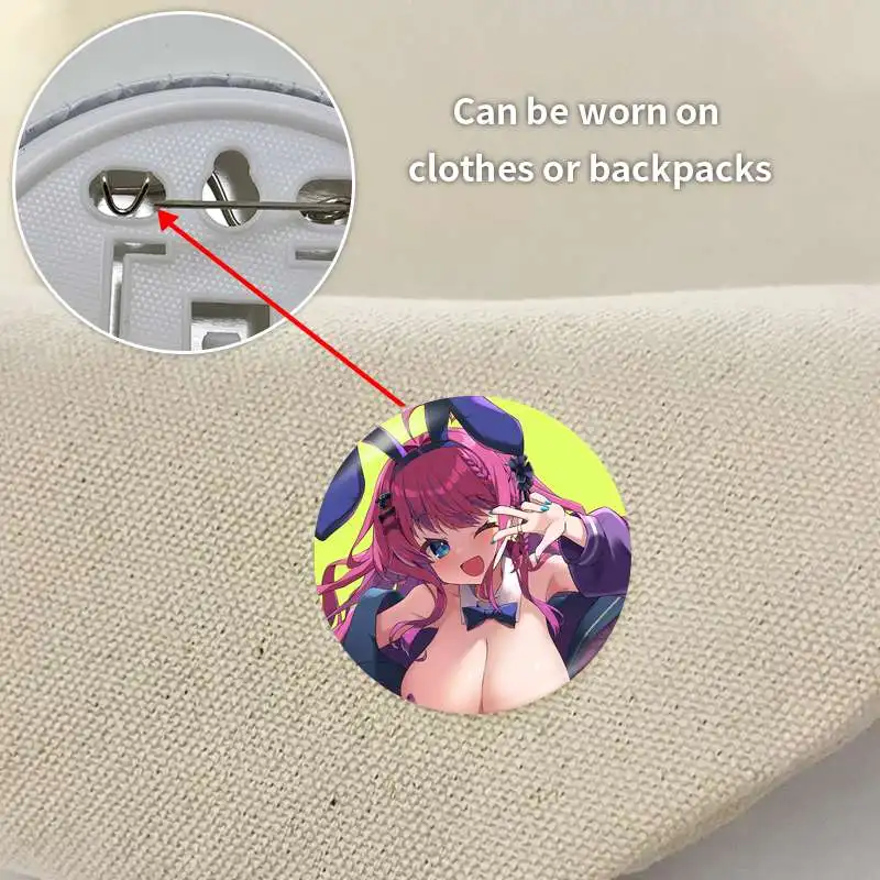 Kuramochi Meruto Channel Game Anime Character Badge Brooch anchor Peripherals Pin DIY Hat Pupil Tinplate Personalized Jewelry