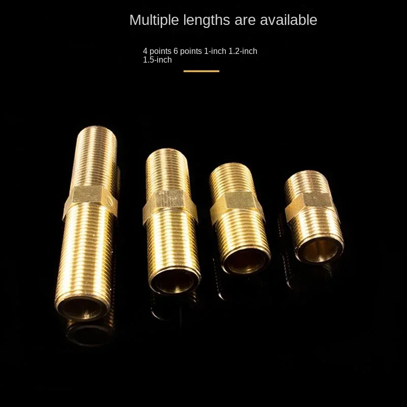 1/8" 1/4" 3/8" 1/2" 3/4" 1" BSP Male Thread Brass Pipe Fitting Reducer Hex Nipple Coupler Connector Adapter for Water Fuel Gas