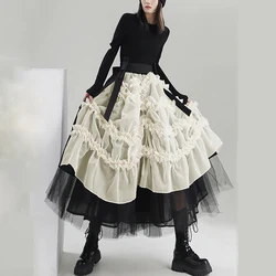 Unique Classic Puffy Fashion Casual Women Skirt Ruffles Long Tulle Ball Gown Summer Party Photoshoot Dresses Custom Made
