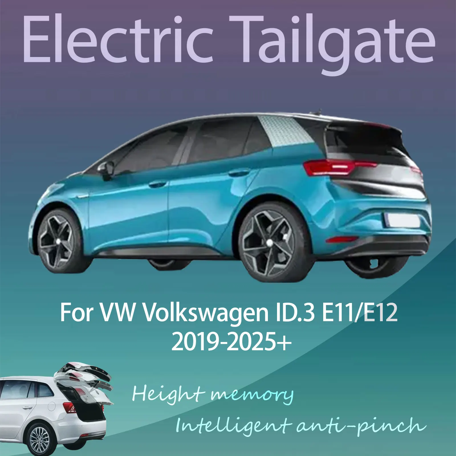 

For VW Volkswagen ID.3 E11/E12 2019-2025+ Electric Tailgate Hands Free Operation Dual Rod Electric Trunk Suction Smart Control