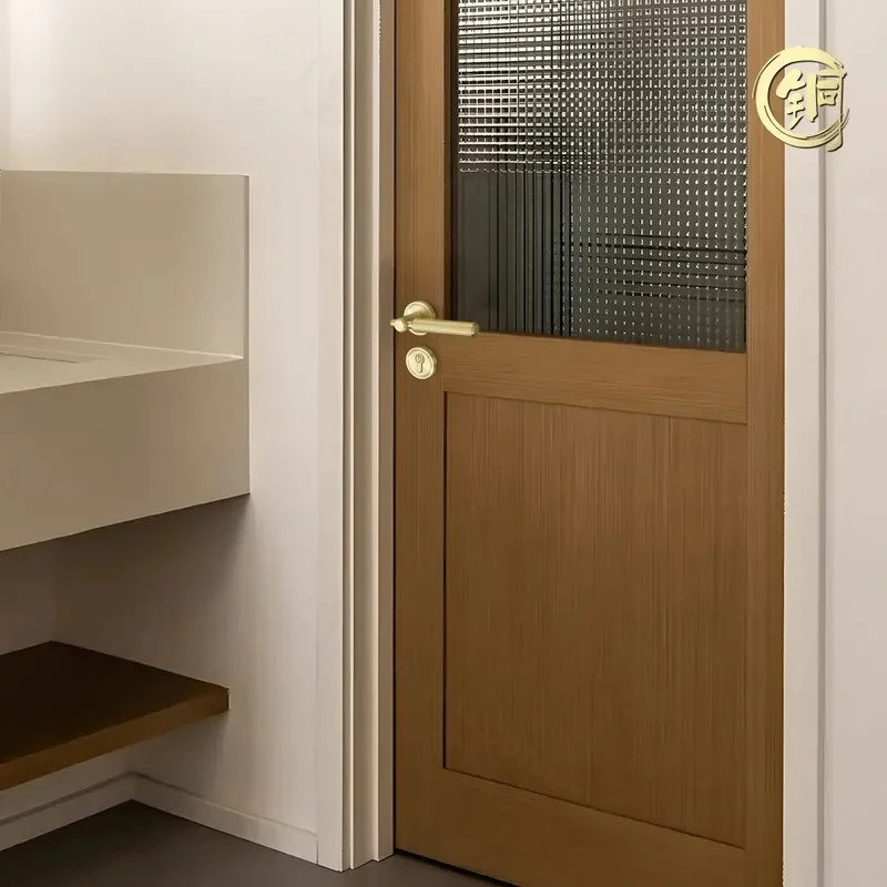 Italian High End Indoor Split Handle Lock Light Luxury Gold Silent Double Door Lock for Conference Room Office