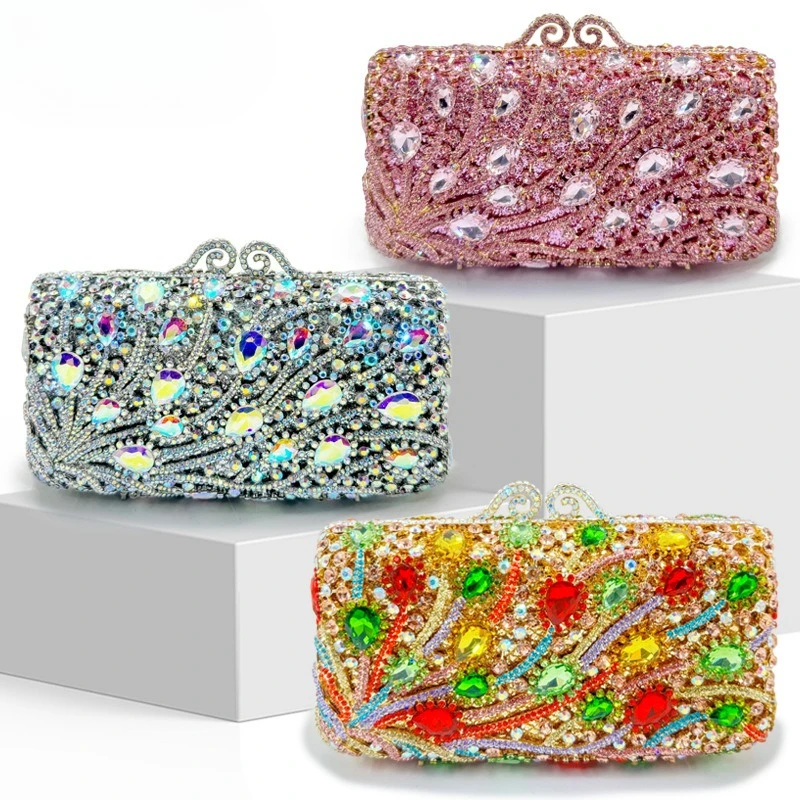 Rhinestone Wedding  Crystal Hot Diamond Women's Shoulder Evening Bag