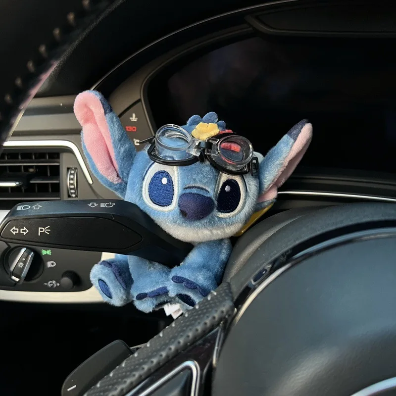 

Cartoon Plush Stitch Car Interior Decor Accessories Car Gearshift Lever Turn Signal Wiper Wash Cute Decoration Creative Dolls