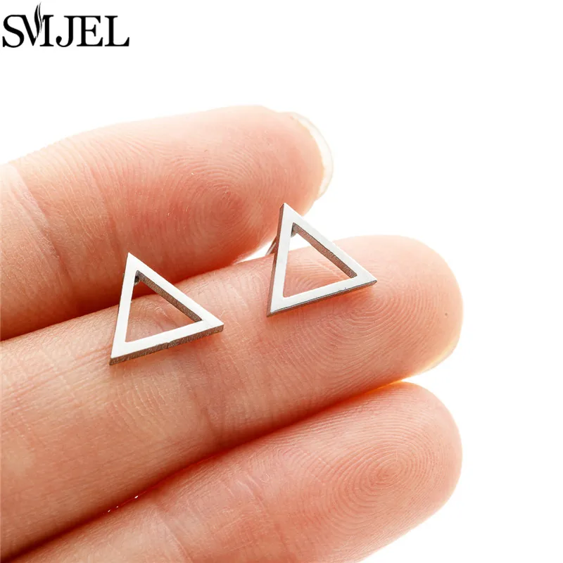 Roestvrij staal mini-oorknopjes Eenvoudige U-vormige oorbellen voor vrouwen Tiny Star Heart Cross Flower Triangle Ear Pierced Oorbellen