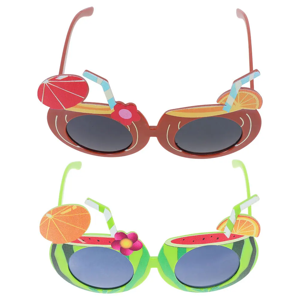 

2Pcs Summer Party Eyeglasses Novelty Funny Sunglasses Photo Prop Beach Pool Party Hawaiian Decoration Festival Supplies