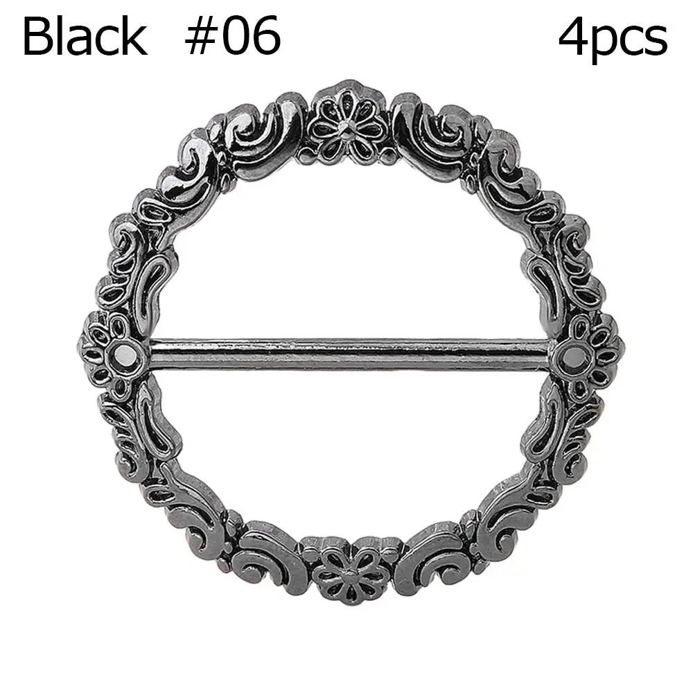 4 قطعة بروش متعدد الاستخدامات تي شيرت كليب وشاح حلقة شال مشبك الخصر مشبك وشاح مشبك