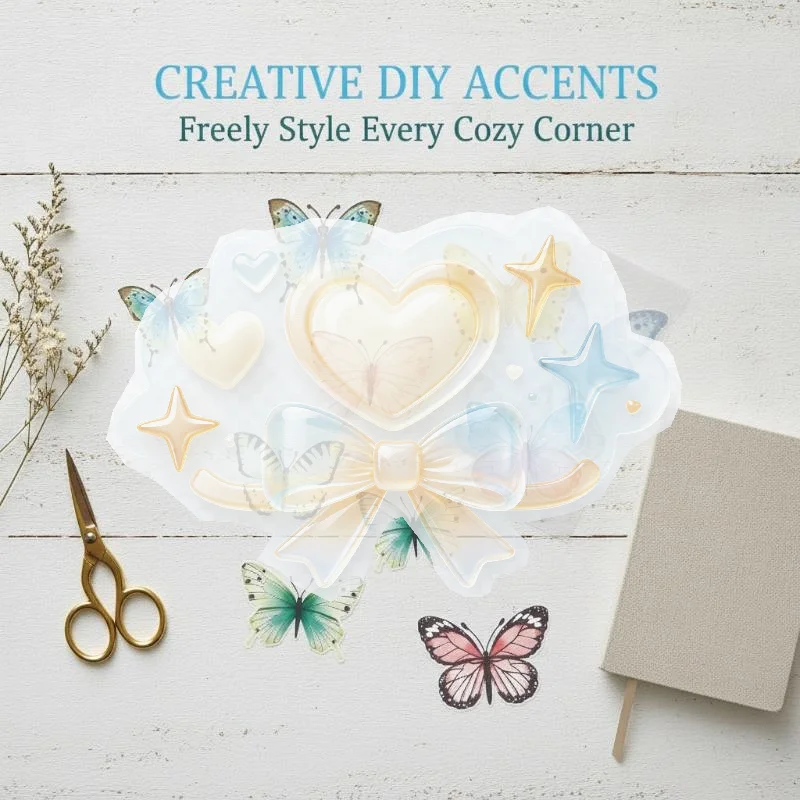 Matte Finish Flat Butterfly Wall Stickers Vibrant Color Decals for Living Room Bedroom Home Art Decoration