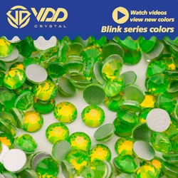 VDD 460 Blink-Grass SS4-SS30 High Quality Glass Rhinestones Crystal Flatback Strass Bright Stones For DIY Nail Art Accessories