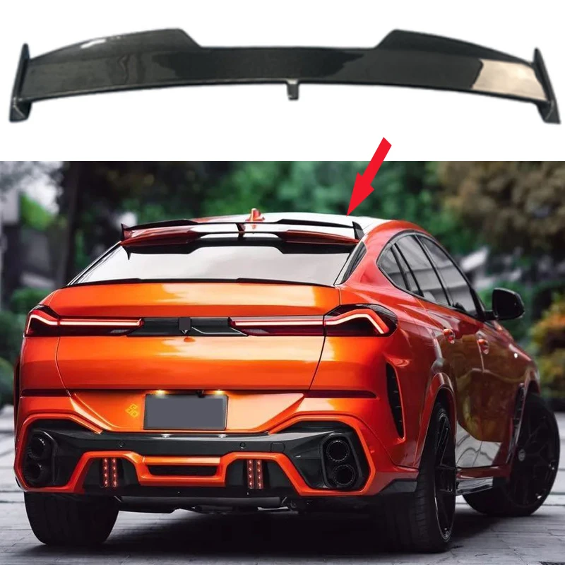 

For 2020 2021 2022 2023 BMW X6M X6 F96 G06 100% Real Carbon Fiber Highquality Rear Spoiler Trunk Lid Diffuser OEM Styl