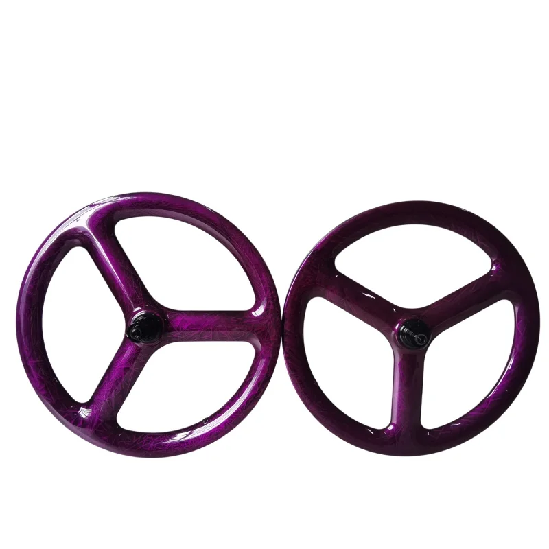 

QORA 20 Inch 451 Tri-Spokes Carbon Wheels Disc Brake 11/12 Speed Foldable Bicycle Carbon Wheelset 100/142mm