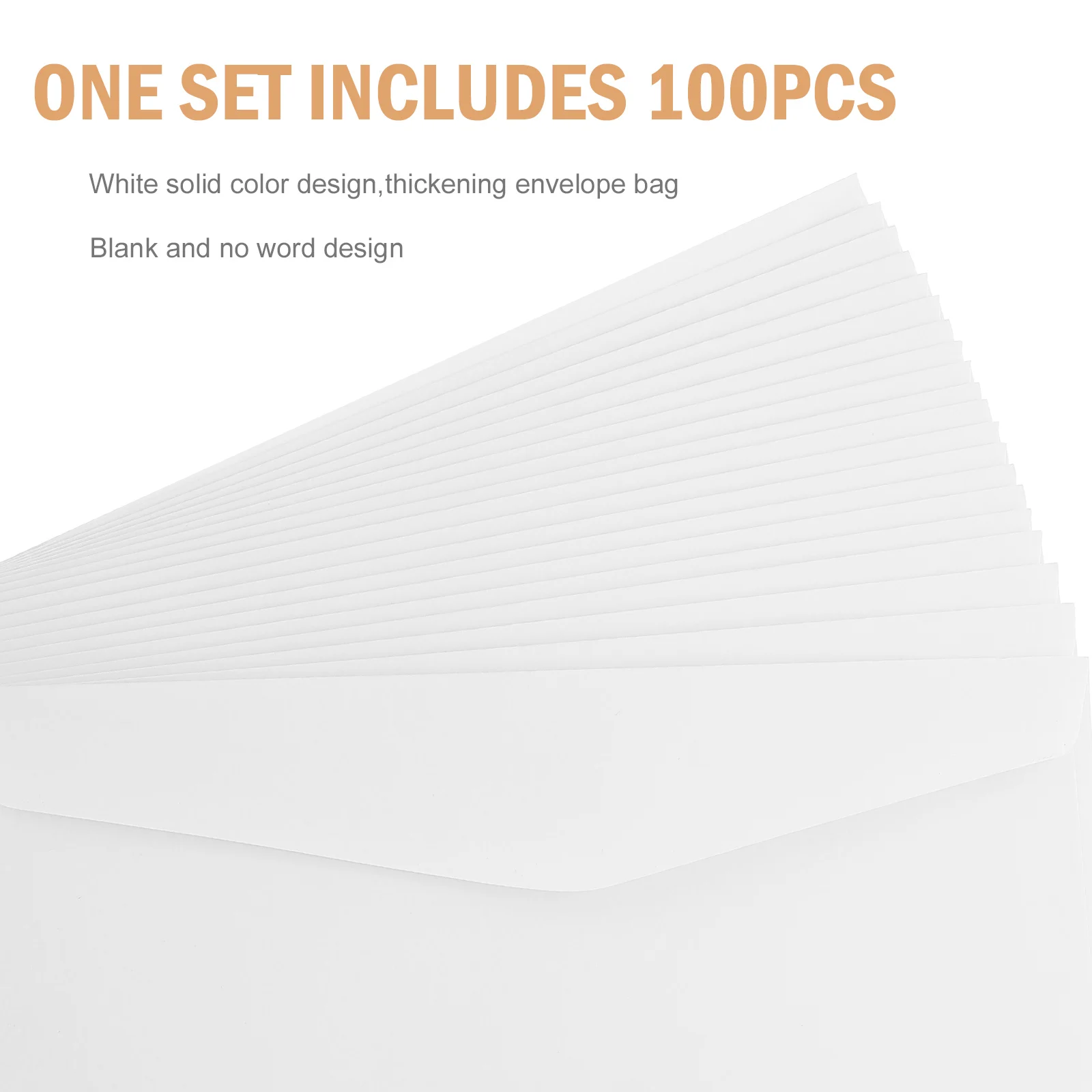 Sobres gruesos de 100 Uds., materiales de papel de alta clase, buen artesanía, diseño en blanco sin palabras, perfecto para cartas de correo