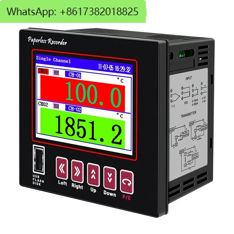 Supplier direct sales universal digital industrial data logger rs485 color 4-chanels intelligent paperless recorder