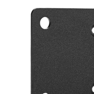 2 Pieces Black Steel Post Base Plates for Concrete 65 Inch by 35 Inch Rust Resistant for Outdoor Patio  2 Pieces