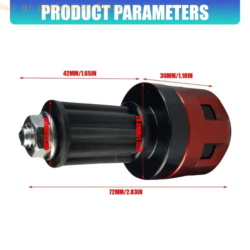 Stoßfeste Motorrad-Lenkerstopper aus hochwertigem Aluminium für Sicherheit und Langlebigkeit. Ersatzkappen-Stecker H8WE – Detail 6