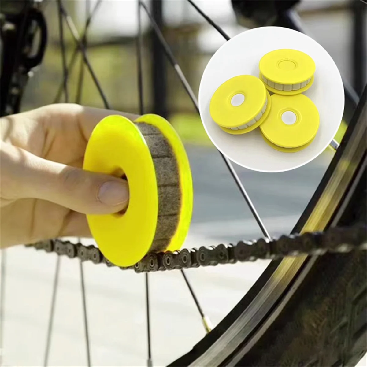 AAA87 Bike Chain Cleaner Öler Öler Zubehör Fahrrad Ketten Öl Roller Wartung Werkzeug Radfahren Getriebe Schmiermittel Werkzeuge