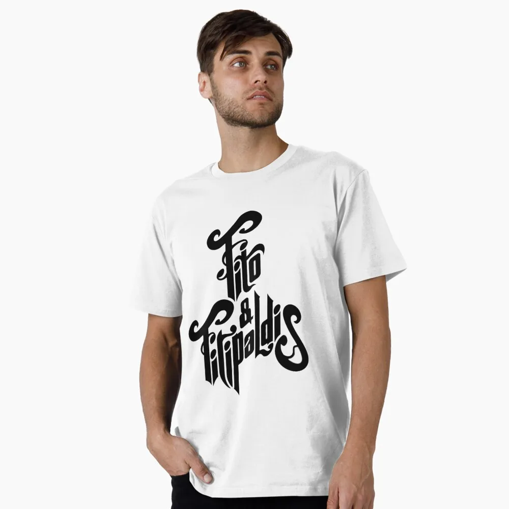 Camiseta Masculina Estampada de Gola Redonda Confortável e de Alta Qualidade Fito I Fittipaldis, Novo Estilo Verão 2026