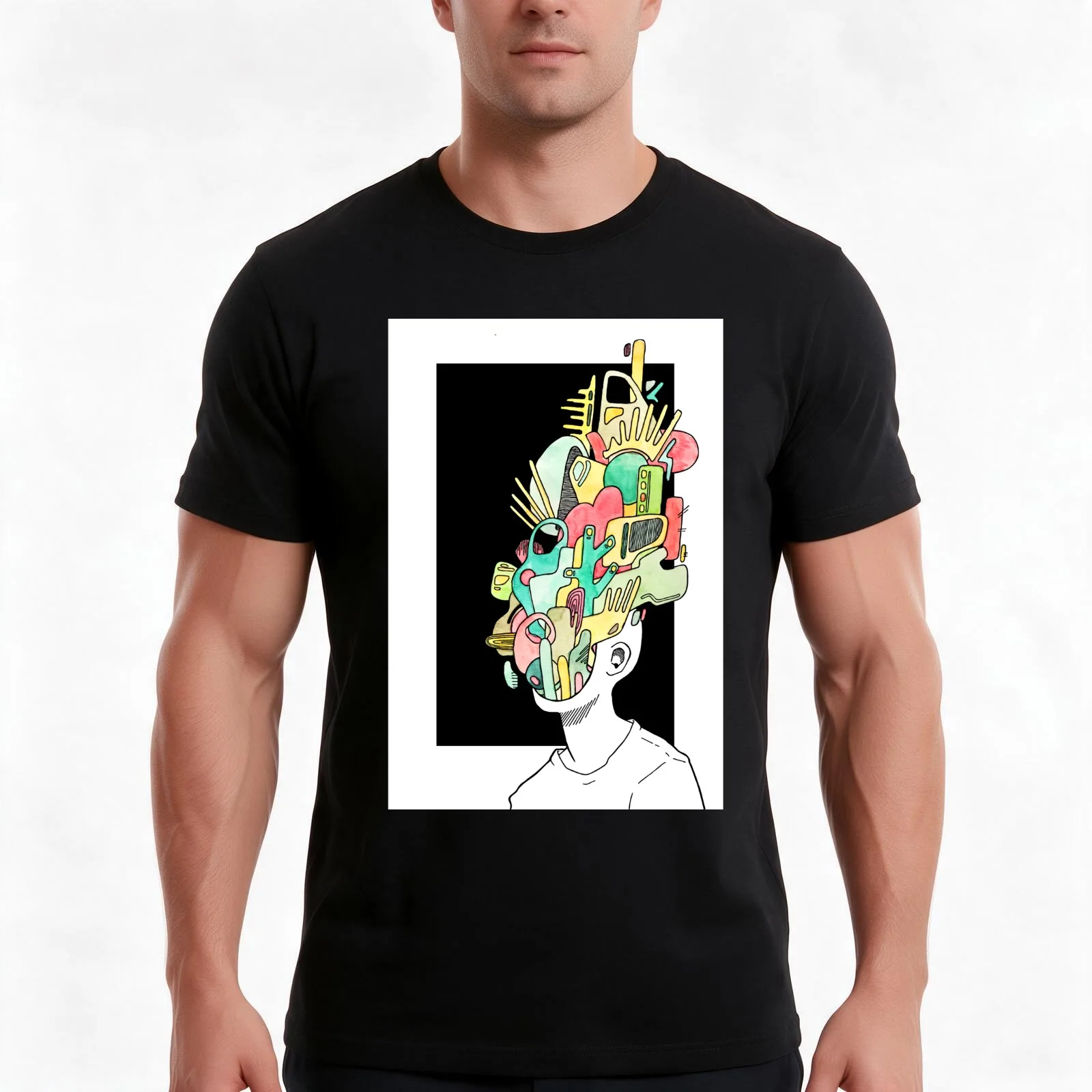 Untitled Identity T-Shirt, Classic Crew Neck Shirt, Breathable Cotton Everyday Tee