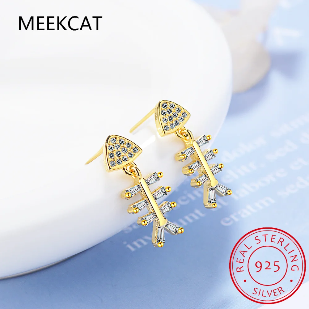 

Real 925 Sterling Silver Earring Cute Mini Fish Stud Earrings For Daughter Girls Lady Birthday Gift Jewelry DA2990