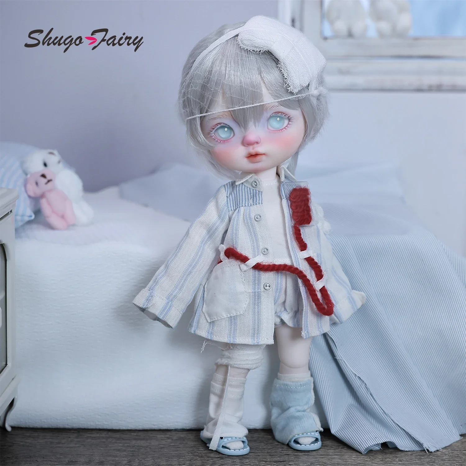 

Xavi B FullSet 1/6 Bjd Doll Omelet Body The IV Drip Child Cute Patient ShugaFairy Ball Jointed Doll Gift