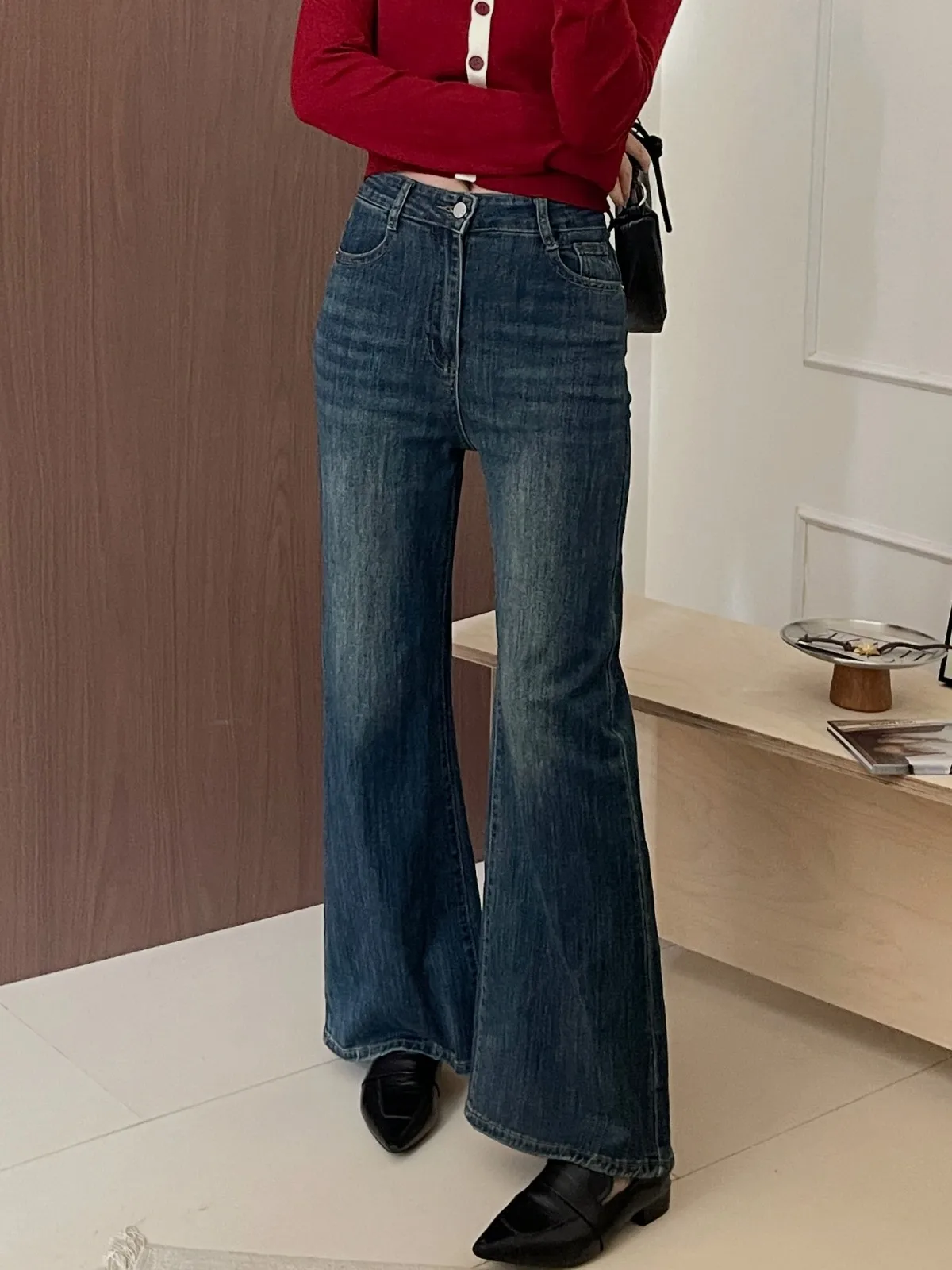 ZHISILAO High Quality Jeans Women Vintage Classic Cotton High Waist Floor Length Denim Pants Autumn Winter 2024 Outfit