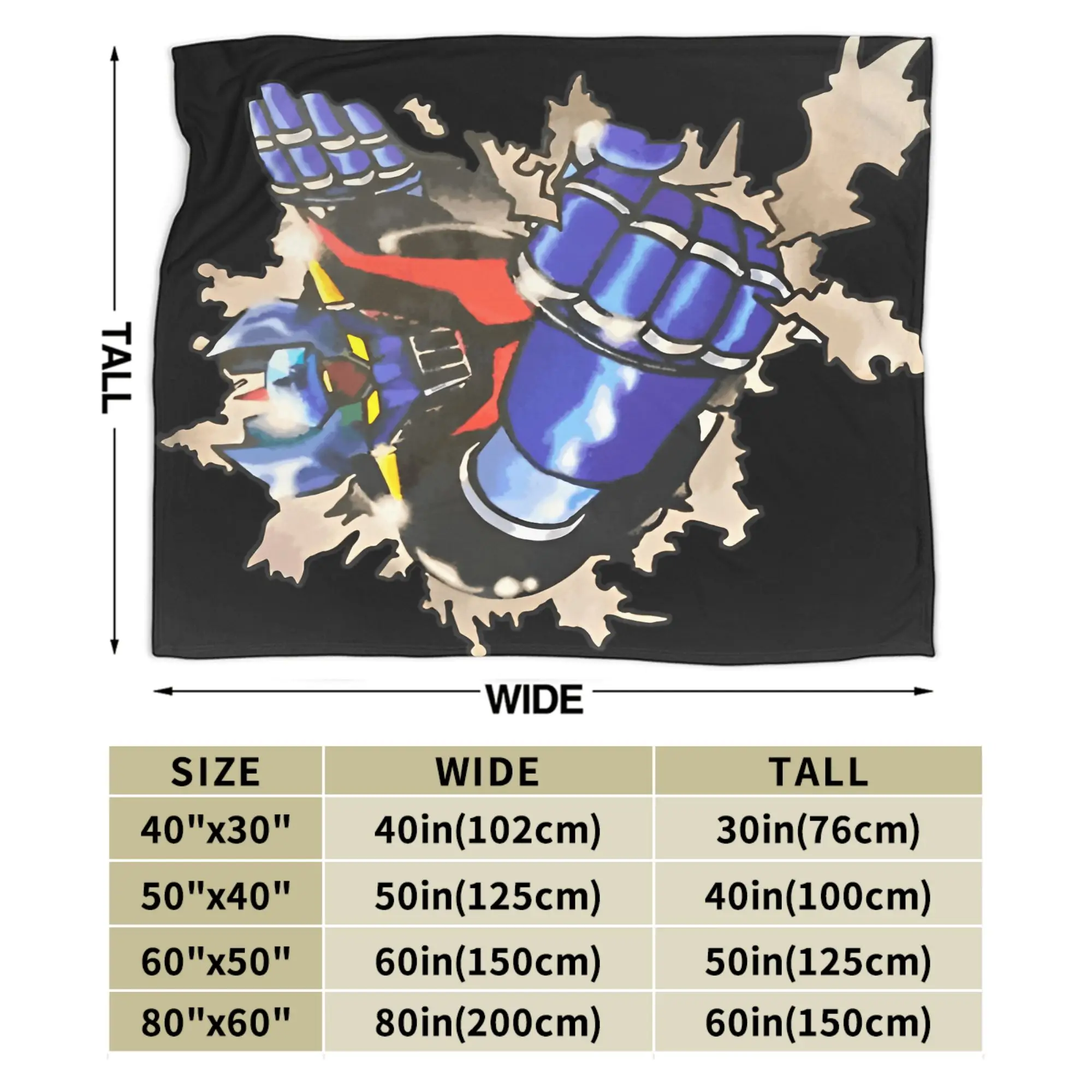 Coperta super morbida per ragazzi, biancheria da letto MazingerZ da campeggio, copriletto in flanella fuori carta per camera da letto, comoda copertura per divano letto
