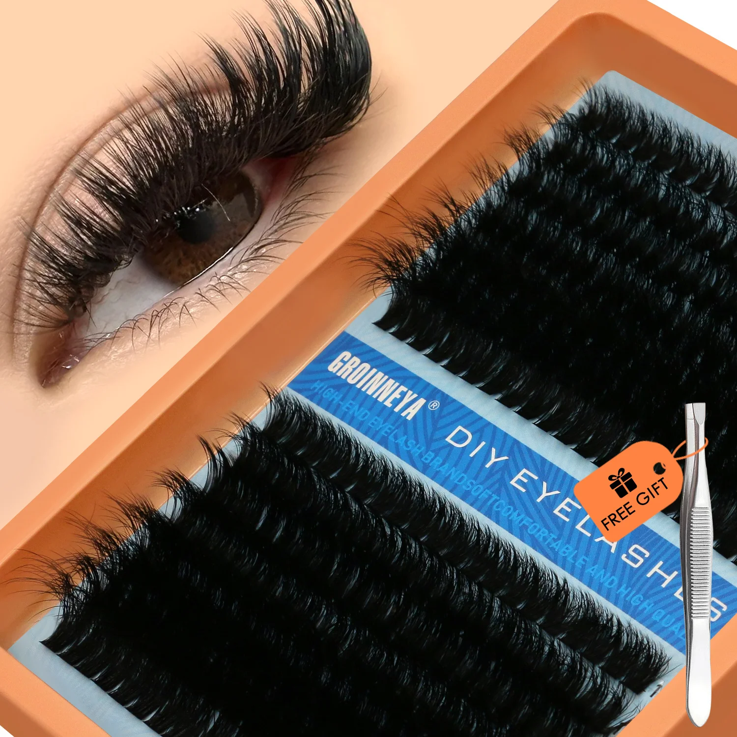 

Natural Simulation DIY Self Grafting 60D 80D Thick Encrypted Cluster Eyelashes Large Capacity Artificial Lashes for Beauty & Hea