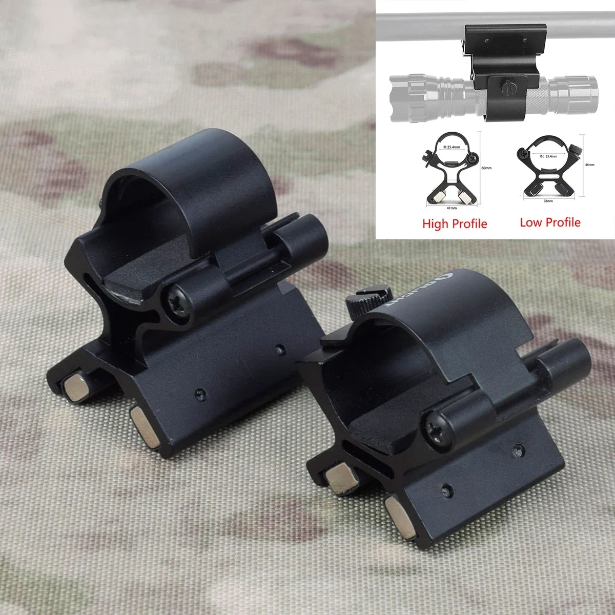 Magnet Mount kuat Dual magnetik X untuk 24-27mm senter braket obor lingkup pistol barel Mount taktis dengan kotak asli