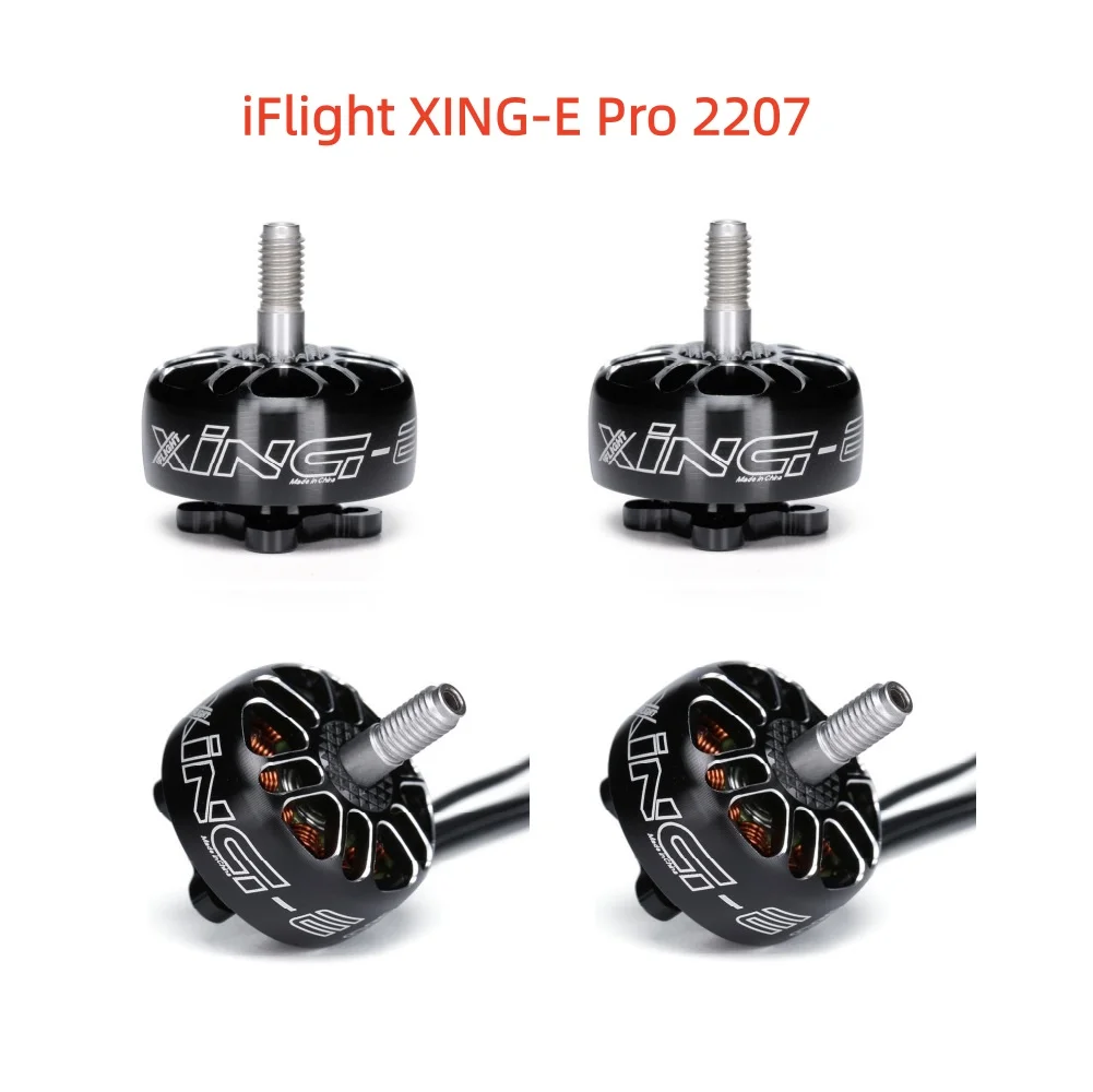 

4 шт. Бесколлекторные моторы iFlight XING E Pro 2207 1800KV 6S / 2450KV 2750KV 4S для FPV RC мультикоптеров, гоночных дронов, запчасти для DIY-сборки