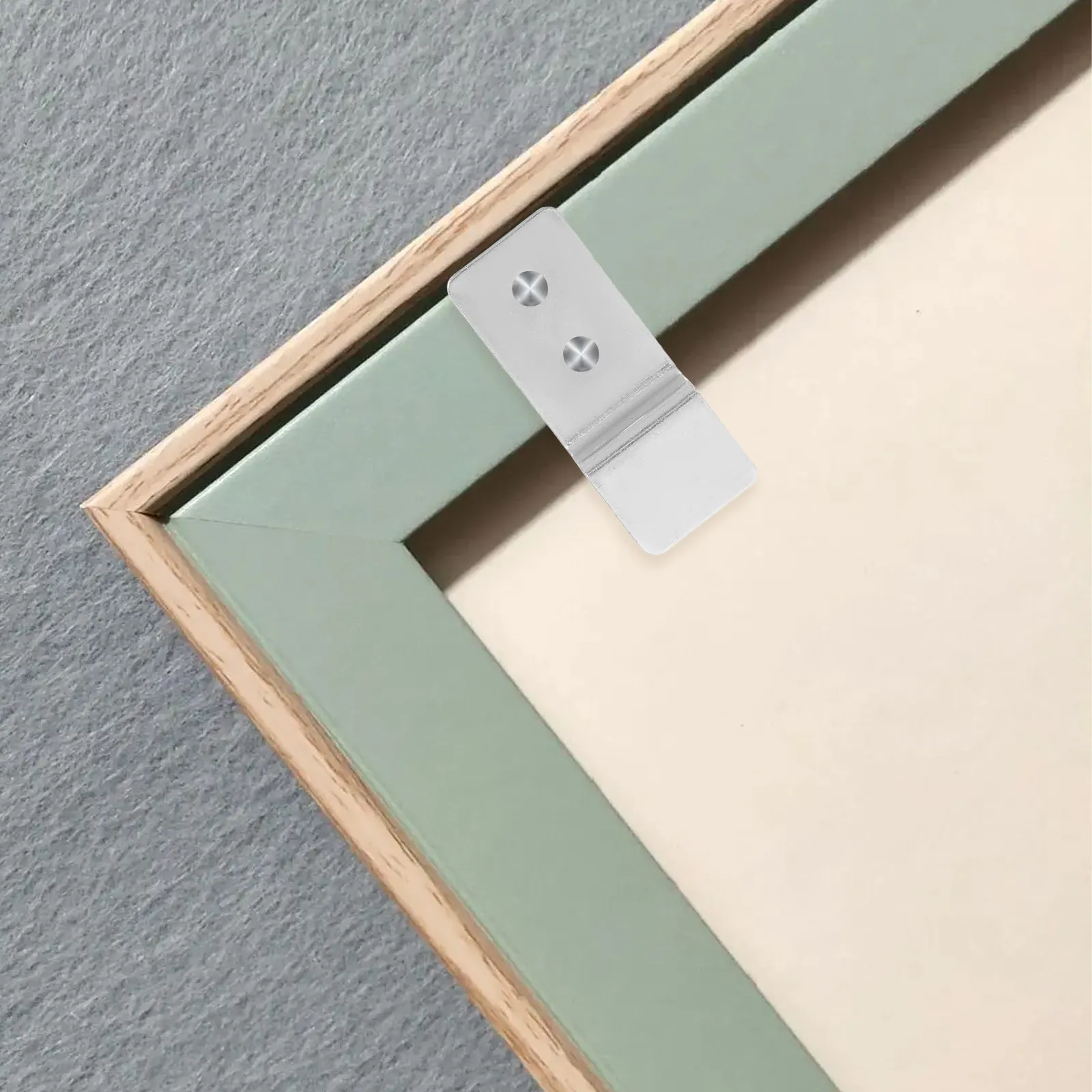 20Pcs Rust Proof Stainless Steel Picture Frame Corner Brackets Backing Clips for Photo Canvas Framing Supplies Universal Frame