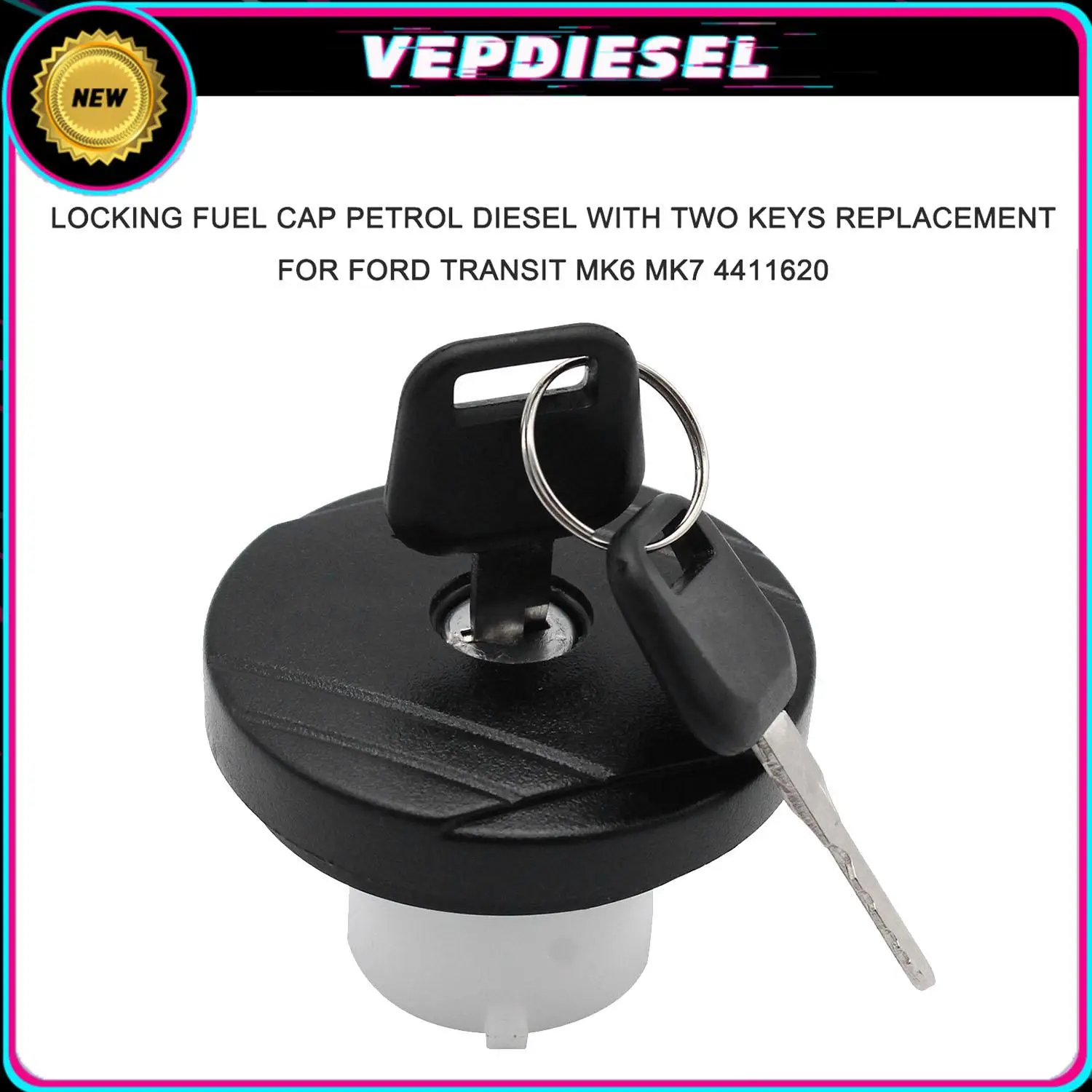 4411620 1set Locking Gas Fuel Tank Cap with Keys for Transit MK6 MK7 New Locking Fuel Cap Petrol Diesel Car Accessories Parts