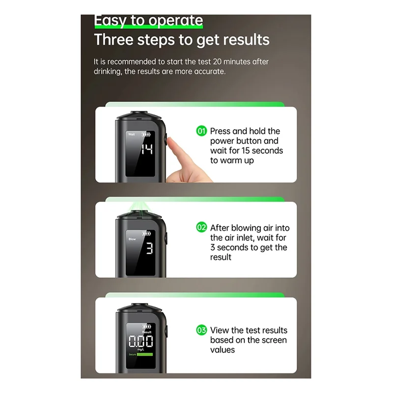 AT02 Alkoholtester, empfindlicher Alkoholtester, professioneller, hochempfindlicher Alkoholtester