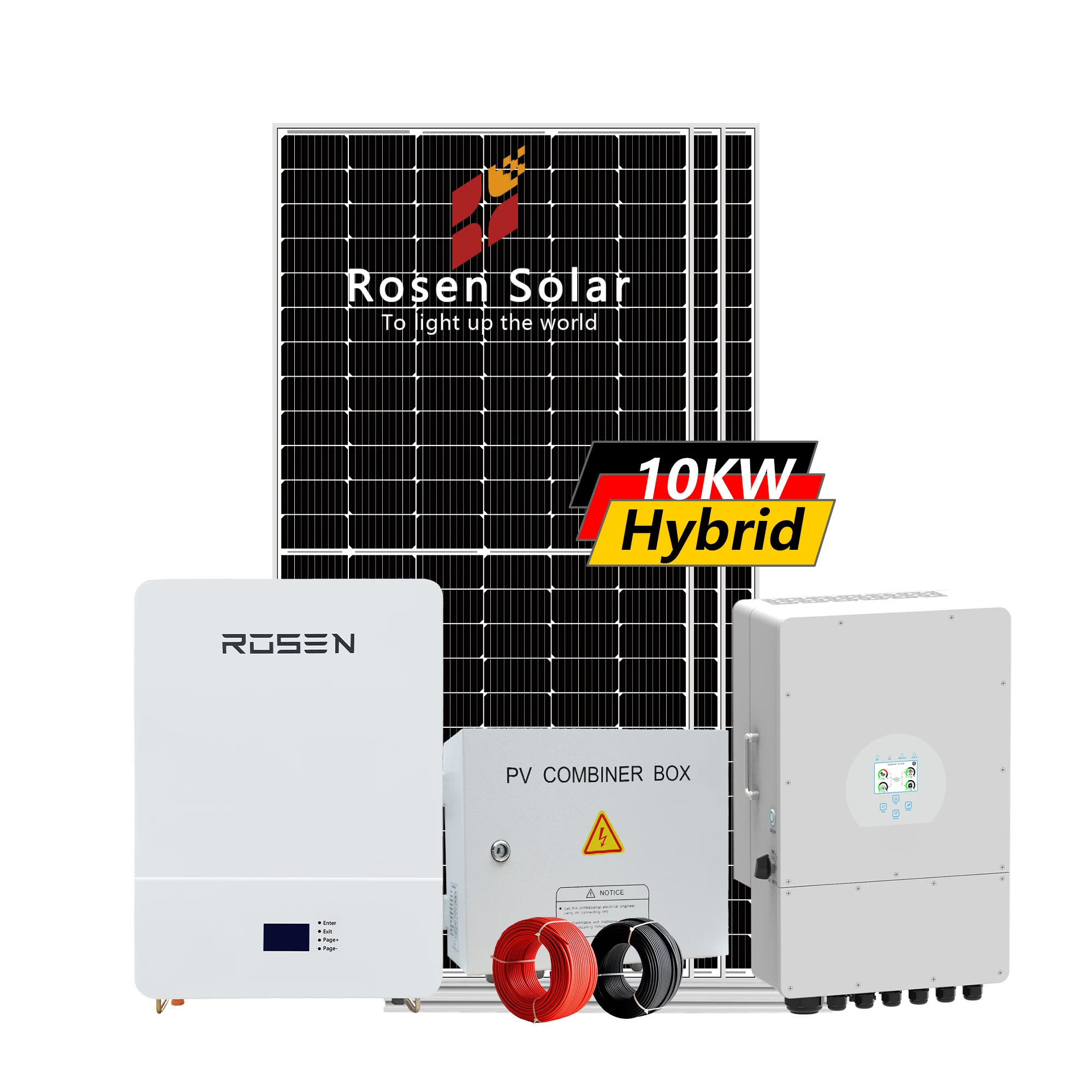 Solar Power System 10kw 15kw 20kw Energy System Complete Set Hybrid Off Grid for House Home